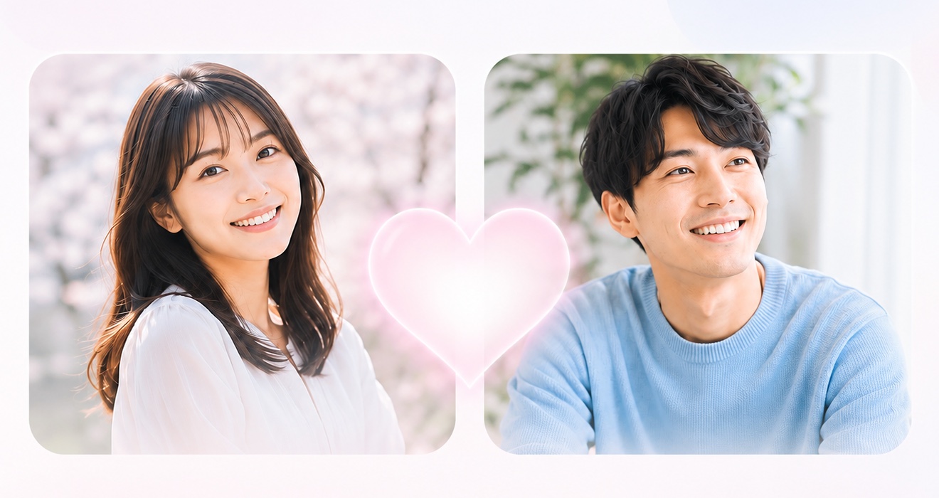 男女のプロフィール表示イメージ